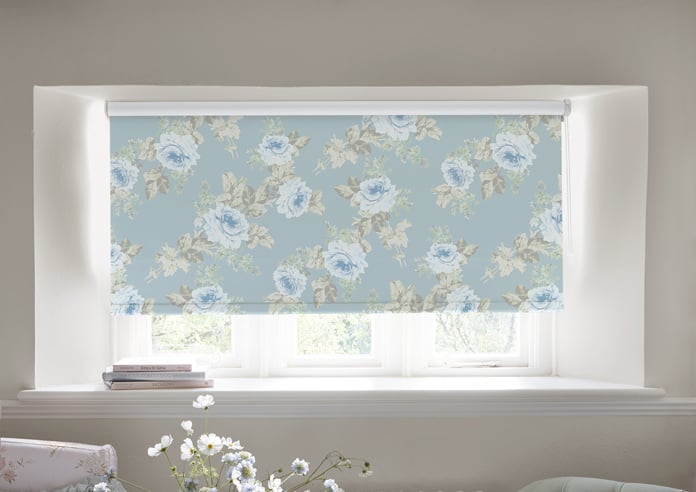Shabby Chic by Rachel Ashwell Royal Bouquet (Blackout), Blue - Roller Blind - Image 3